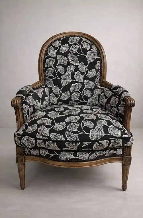 fauteuil noir et blanc